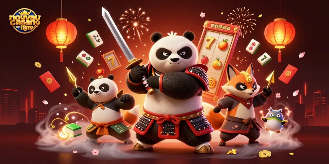 Vivez l'excitation d'un nouveau casino en ligne avec une scène animée de personnages 3D captivants et d'éléments de jeu.