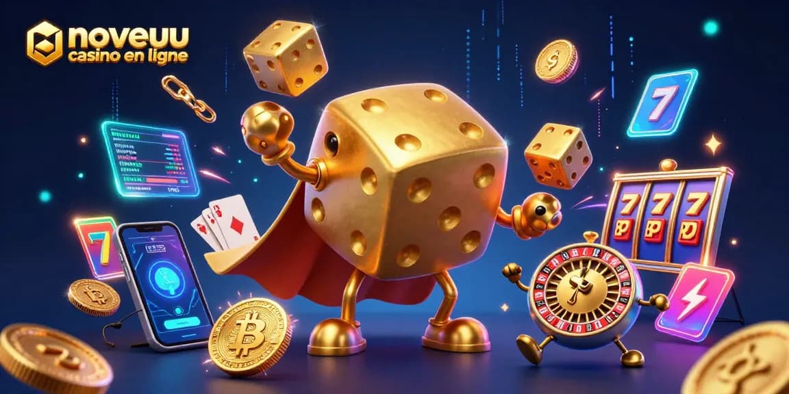 Jouer au nouveau casino en ligne avec un golem de dés et des éléments de jeu dynamiques.