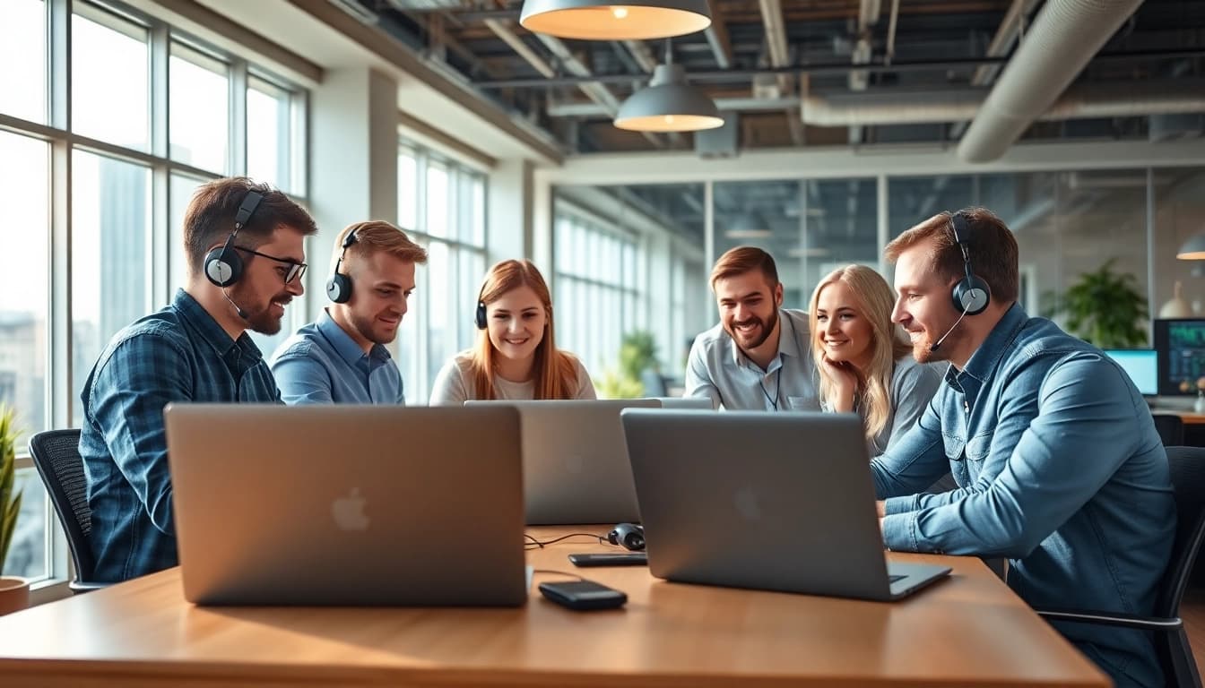 IT support team collaborating on strategies for business it support.