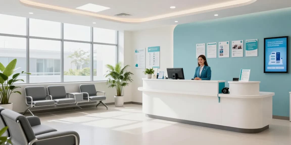 "Self-employed health insurance deduction guidance in a modern healthcare setting, showcasing professional patient care and medical services."