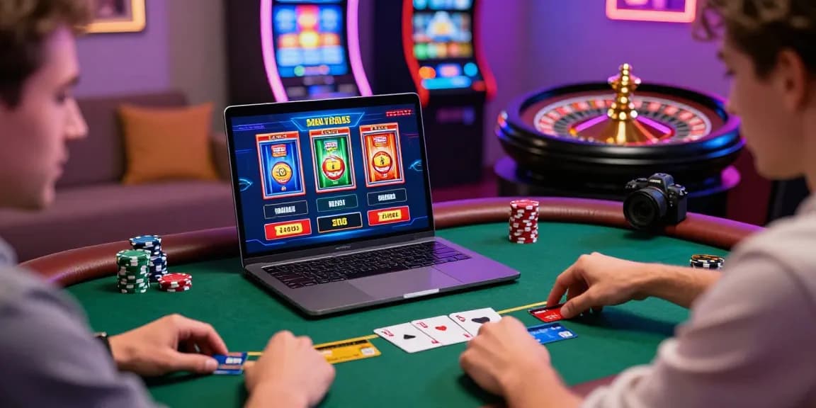 Online casino gaming at scoarch.org.uk with vibrant player engagement and credit cards.