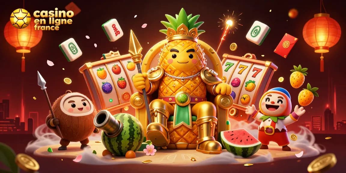 Jouez dans un casino en ligne en France avec des personnages colorés et des éléments de jeu captivants.