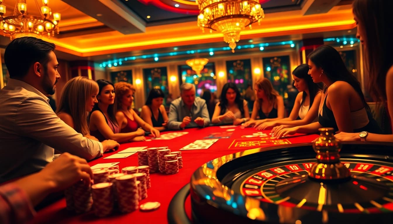 Vivez l'excitation d'un casino en ligne fiable avec des tables de jeu vibrantes et des joueurs engagés.