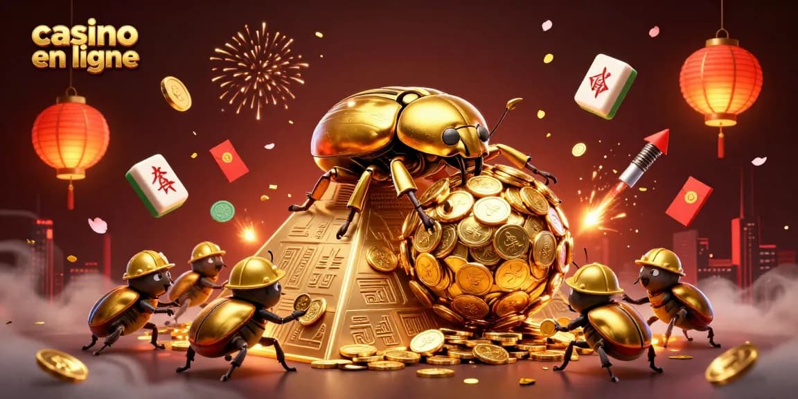 Découvrez les jeux passionnants de casino en ligne avec des symboles de la chance et des pièces d'or.