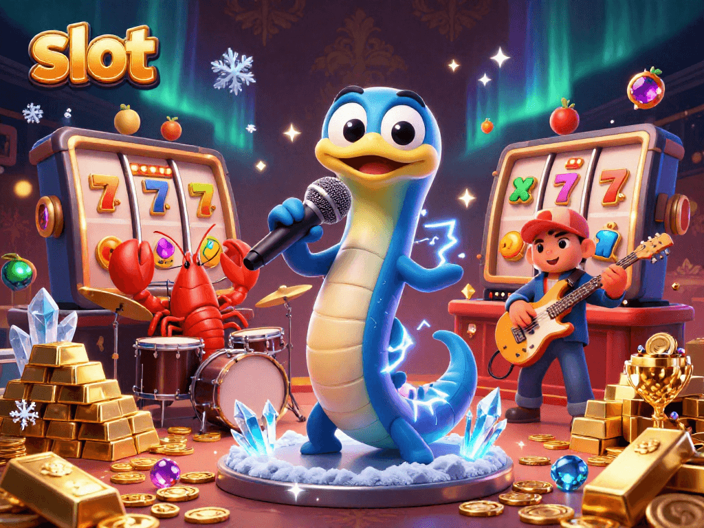 Slot yang menarik dengan ikan listrik DJ, drummer lobster, dan gitaris kuda laut di kasino bawah laut.