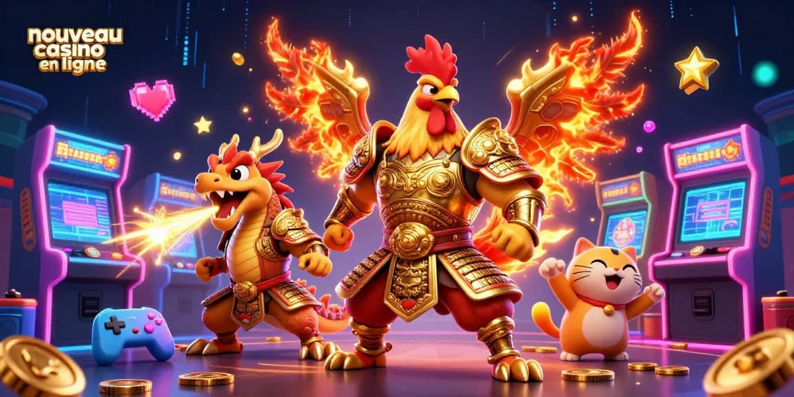 Découvrez les jeux captivants du nouveau casino en ligne avec un combat épique entre guerriers et dragons.