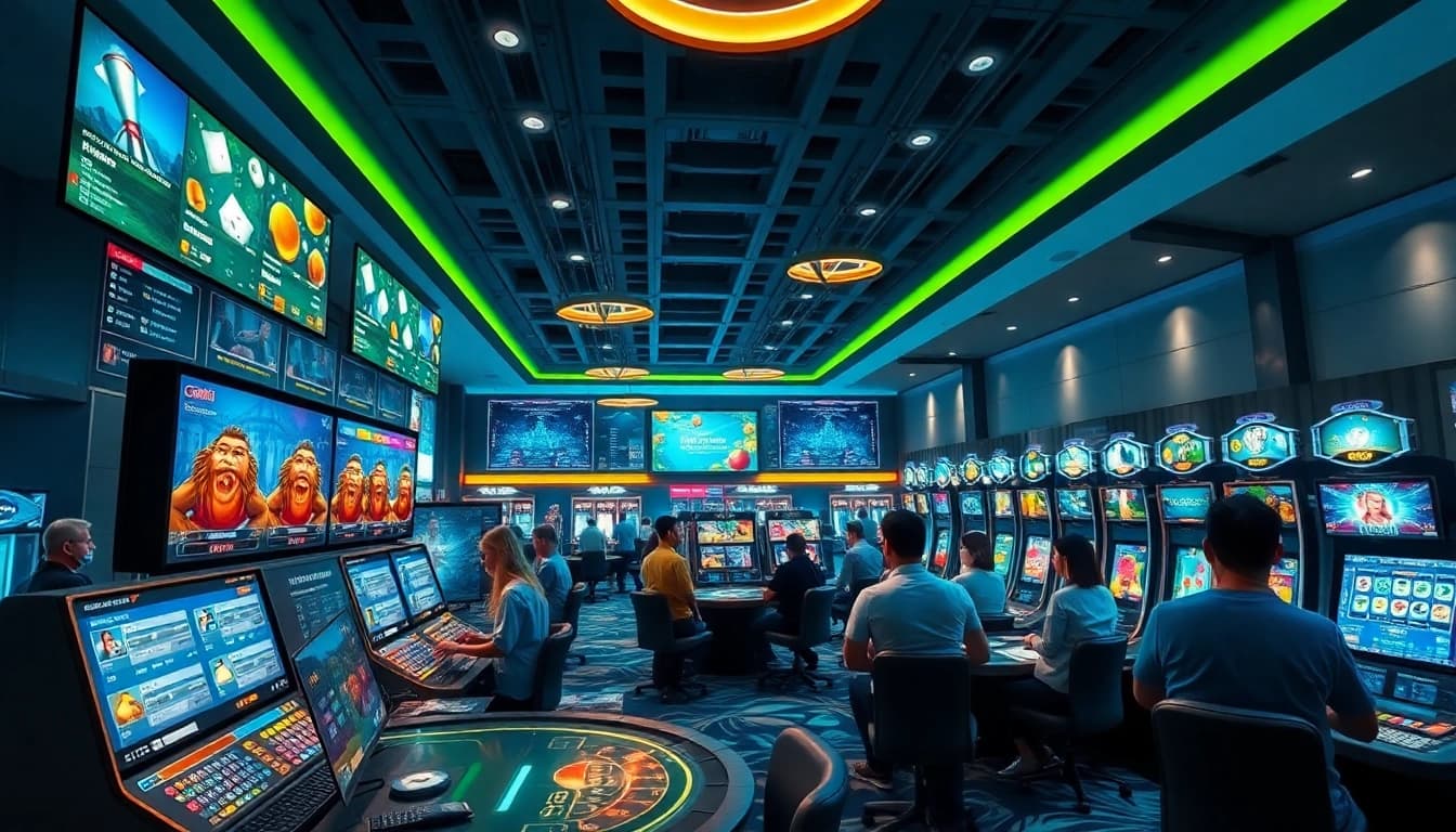 Engaging online gambling scene at winvn88.live highlighting casino and sports betting.