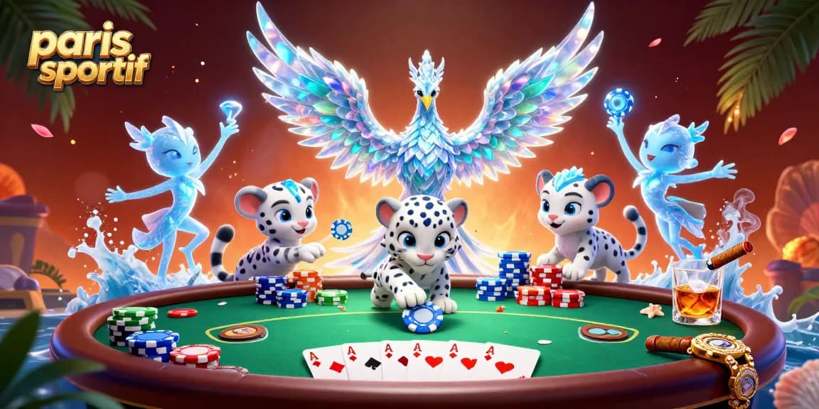 Pariez sur paris sportif avec une scène magique de jeux de casino illustrée en 3D.