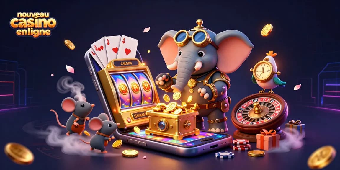Jouer sur un nouveau casino en ligne avec un éléphant steampunk et des jeux colorés