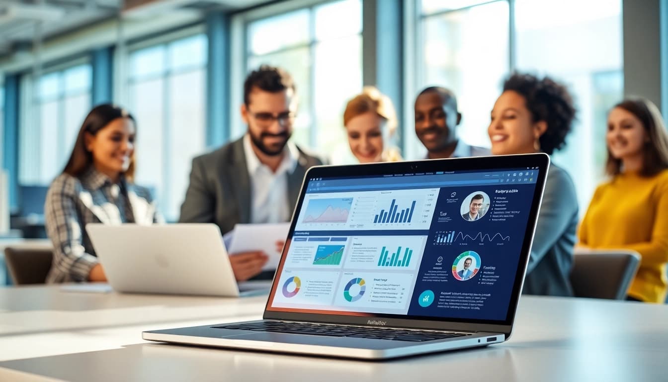 Engaged team working with an enterprise assistant platform to enhance productivity and collaboration.