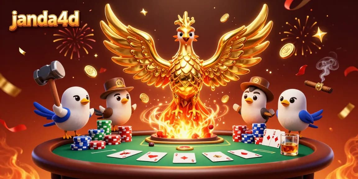 janda4d menghadirkan pengalaman taruhan kasino dengan phoenix emas dan elemen poker yang berkelas