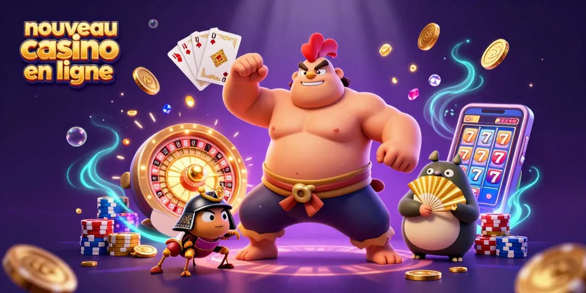 Rejoignez le combat pour les gains sur le nouveau casino en ligne avec un sumo et un samouraï.