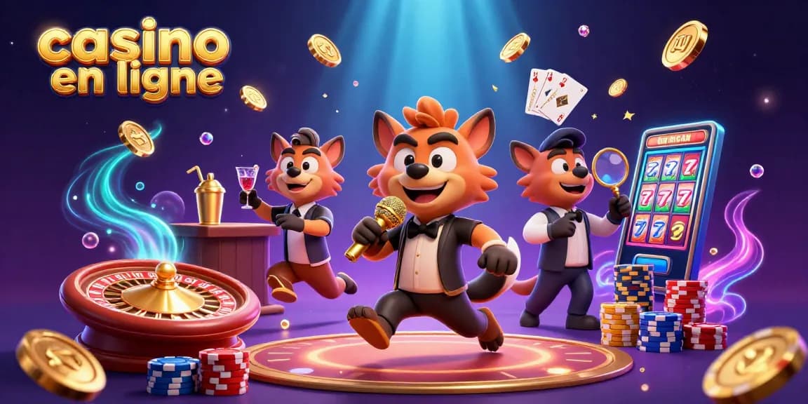Plongez dans l'univers du casino en ligne avec des hyènes animées qui créent une atmosphère de jeu captivante.