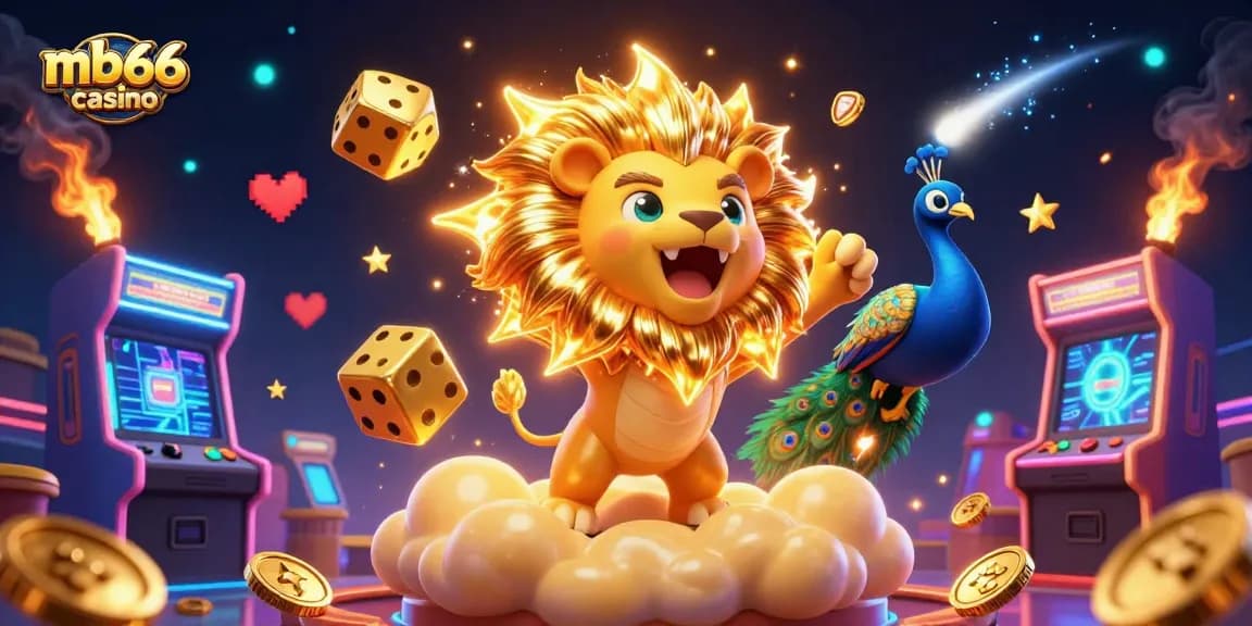 Experience thrilling games at mb66 casino with vibrant 3D elements and dynamic gaming atmosphere.