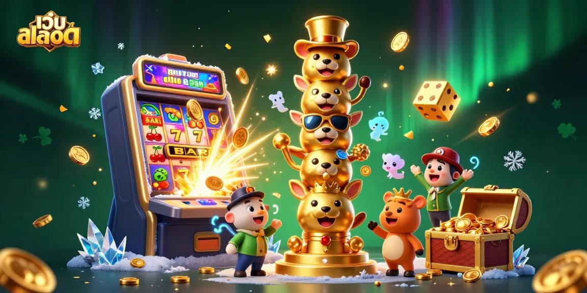 Experience the thrill of เว็บสล็อต with vibrant casino elements and enchanting graphics.