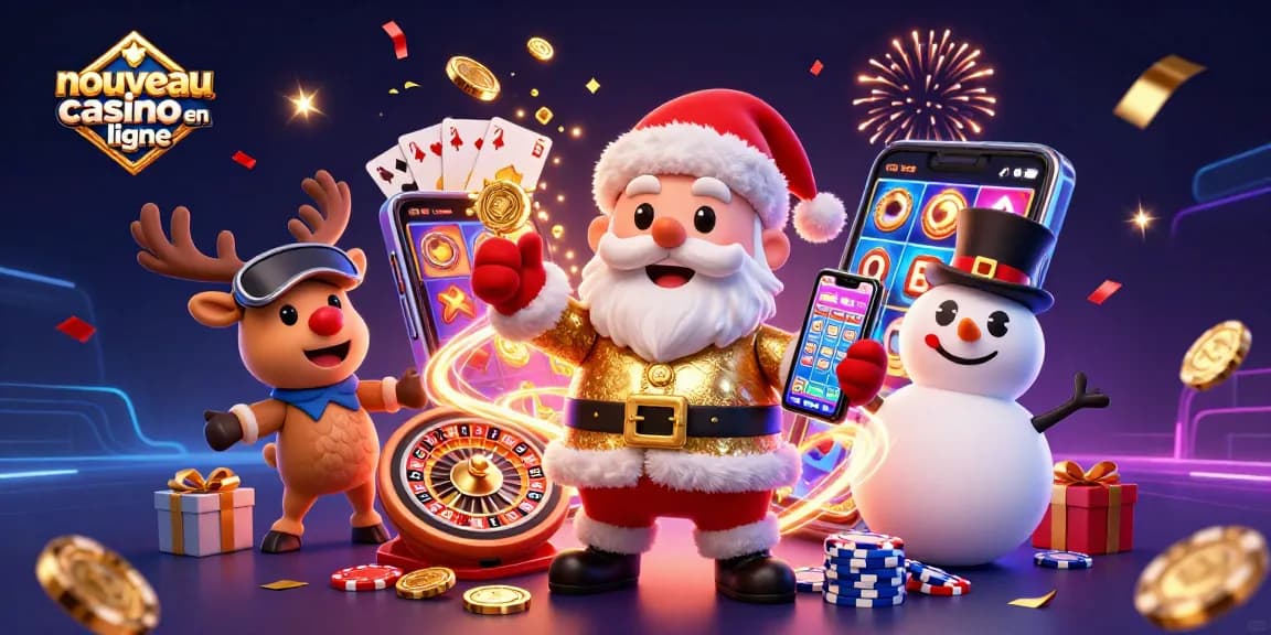 Explorez le nouveau casino en ligne avec ce visuel animé des jeux de casino.
