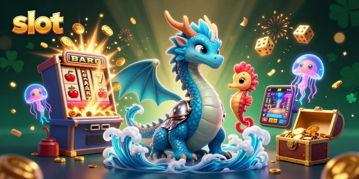 Menangkan slot dengan karakter naga dan kuda laut di ilustrasi 3D yang memukau.