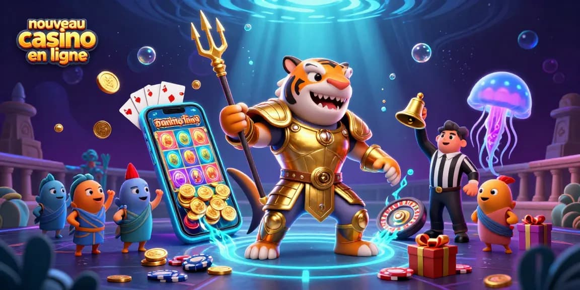 Rejoignez le nouveau casino en ligne en jouant avec un requin tigre gladiateur et des jeux dynamiques