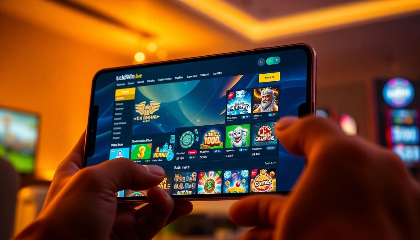 Experience the engaging interface of luck8win.live, showcasing online gambling excitement.