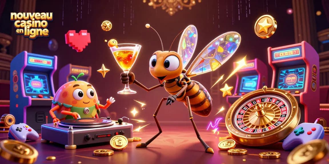 Jouez au nouveau casino en ligne avec des personnages 3D colorés et des éléments de jeu dynamiques.