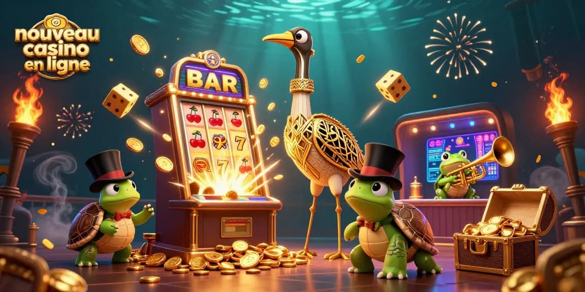 Découvrez l'explosion de jackpots dans un nouveau casino en ligne, avec des personnages colorés et des éléments de jeu dynamiques.