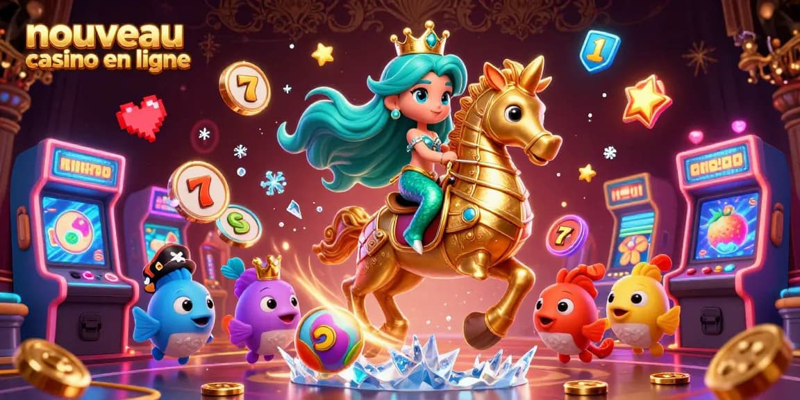 Vivez l'excitation du nouveau casino en ligne avec des personnages de jeu colorés et des machines à sous dynamiques.