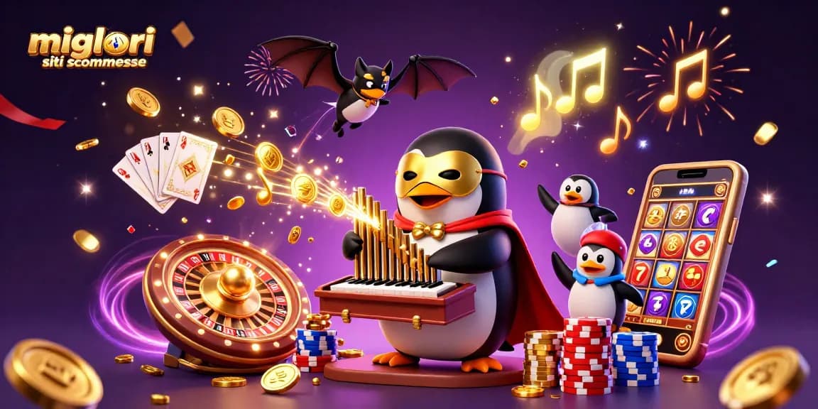 Il penguin fantasma suona l'organo mentre i migliori siti scommesse regalano emozioni.
