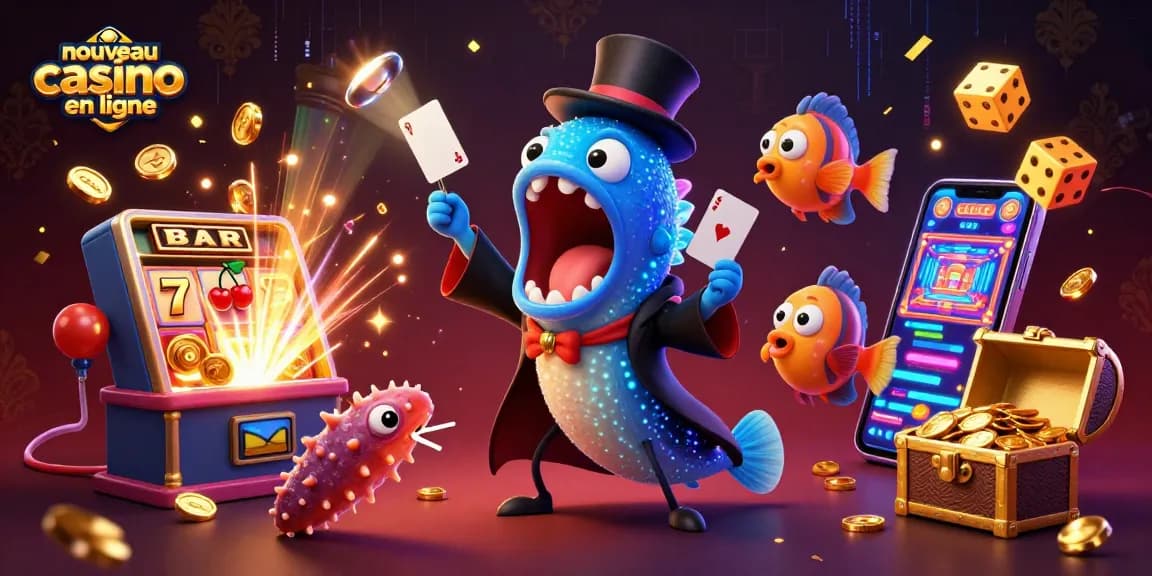 Le nouveau casino en ligne présente un spectacle unique avec des personnages sous-marins animés et des éléments de jeu.