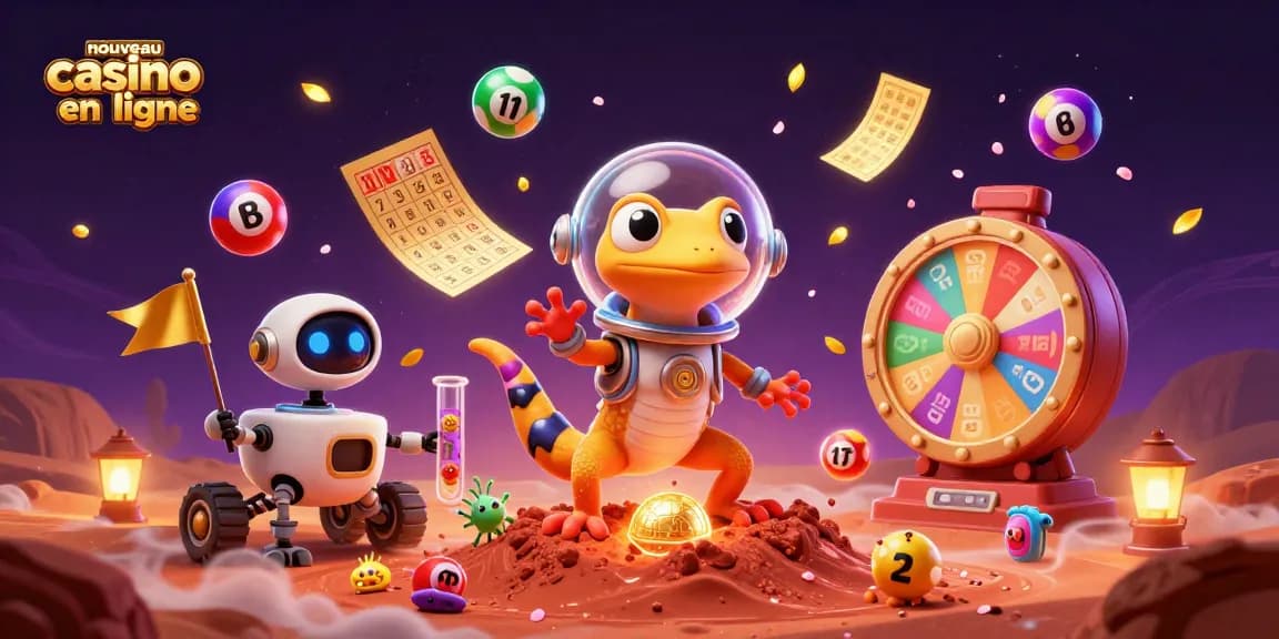 Le nouveau casino en ligne propose des jeux captivants avec des ballons de loterie colorés et des prix dorés.