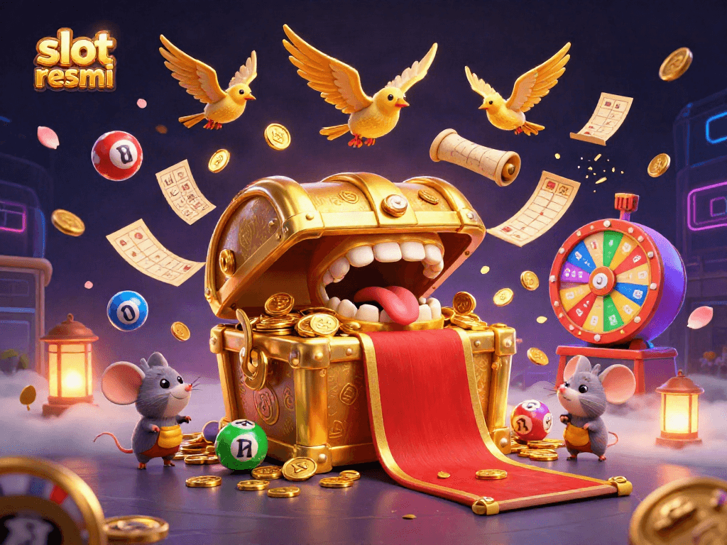 Engage with slot resmi showcasing dazzling casino excitement through vibrant illustrations and game elements.