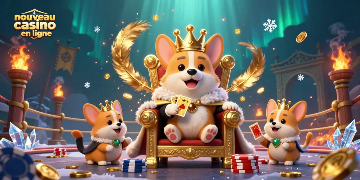 Profitez des sensations du nouveau casino en ligne avec une illustration animée captivante de personnages amusants et d’éléments de jeu.