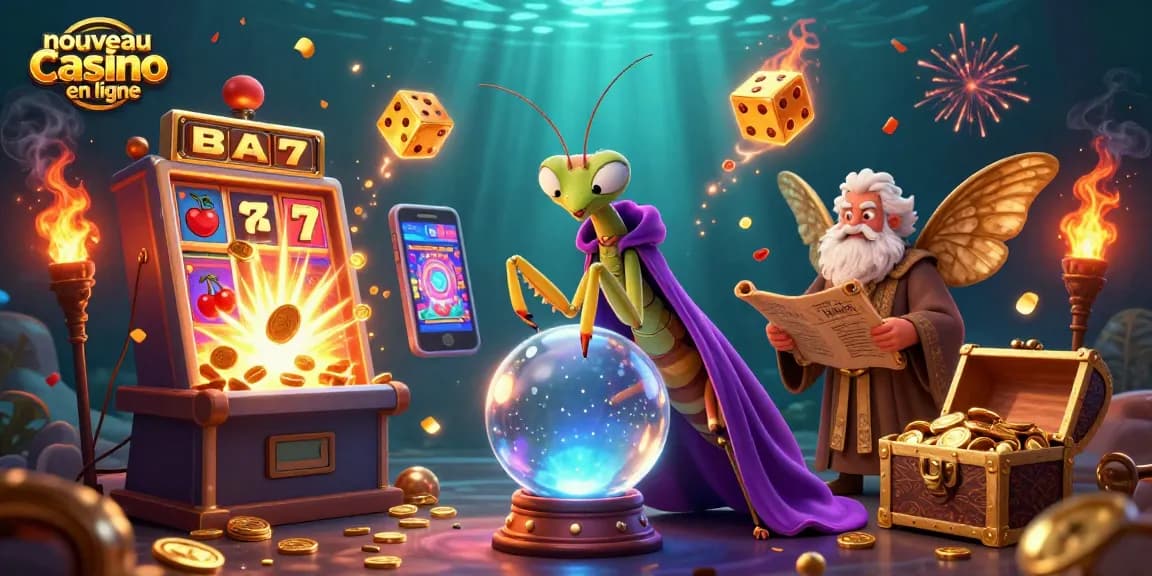 Explorez le nouveau casino en ligne avec une illustration 3D dynamique et imaginative.