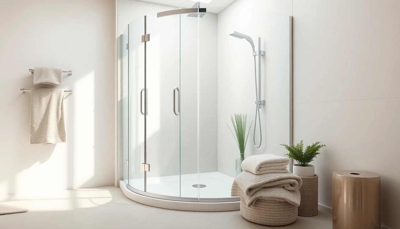 Die sonni Duschkabine präsentiert sich elegant mit modernen Glasdetails und stilvollem Design.