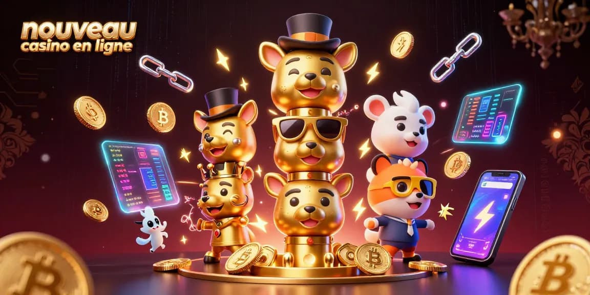 Lancez-vous dans l'univers du nouveau casino en ligne avec des personnages fascinants et des éléments crypto animés.