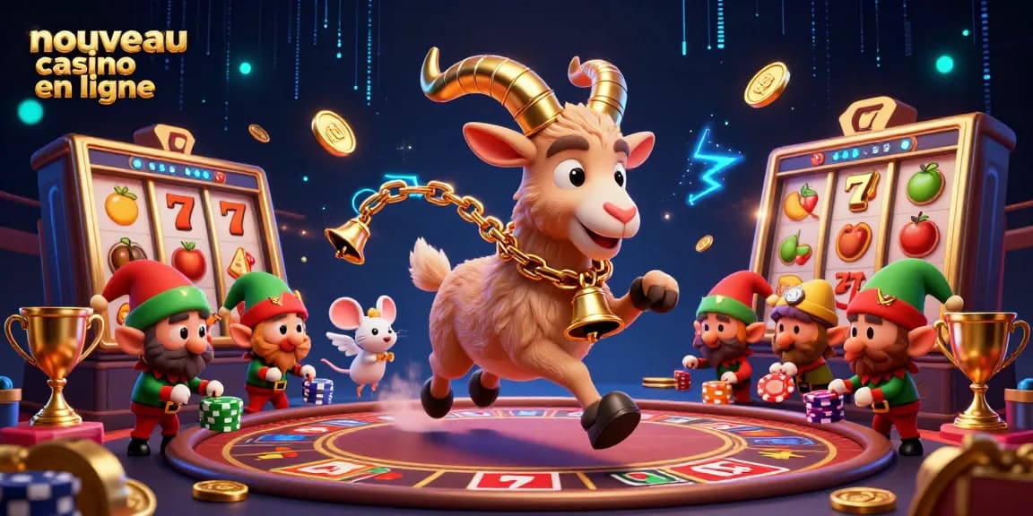 Le Krampus dans un nouveau casino en ligne, où des gremlins volent des jetons de poker.
