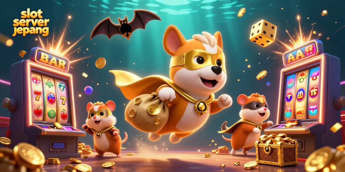 Experience thrilling wins in slot server jepang with superhero charm, dynamic casino elements, and coins bursting everywhere.