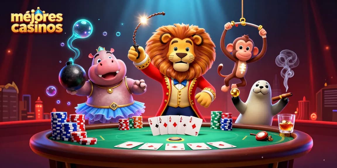 Jugando en los mejores casinos: entretenimiento en una mesa de póker llena de emoción.