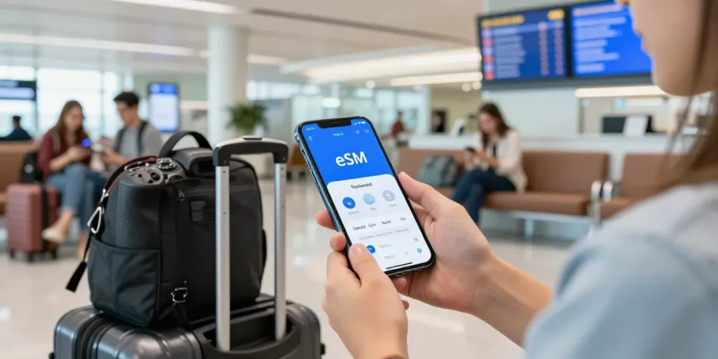 שימוש ב-Esim לחו"ל בשדה תעופה עם קישוריות נוחה ויעילה.