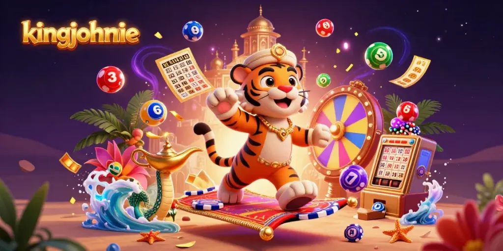 Experience the excitement at kingjohnnie's casino with vibrant games, colorful elements, and enchanting characters.