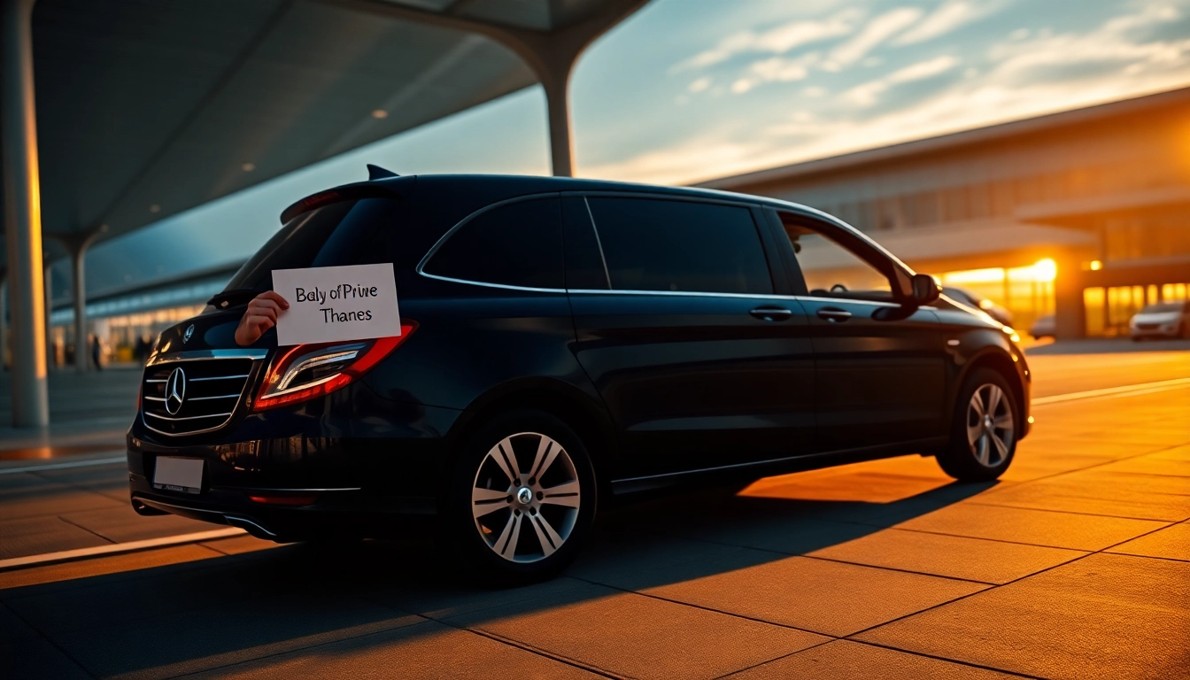 Experience seamless Private Airport Transfers with a professional driver and luxury vehicle at the airport.