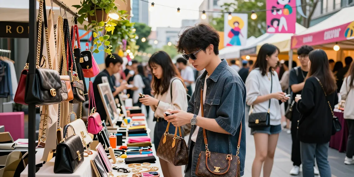 Fashion enthusiast exploring stylish items at shs-dome5.com urban market.