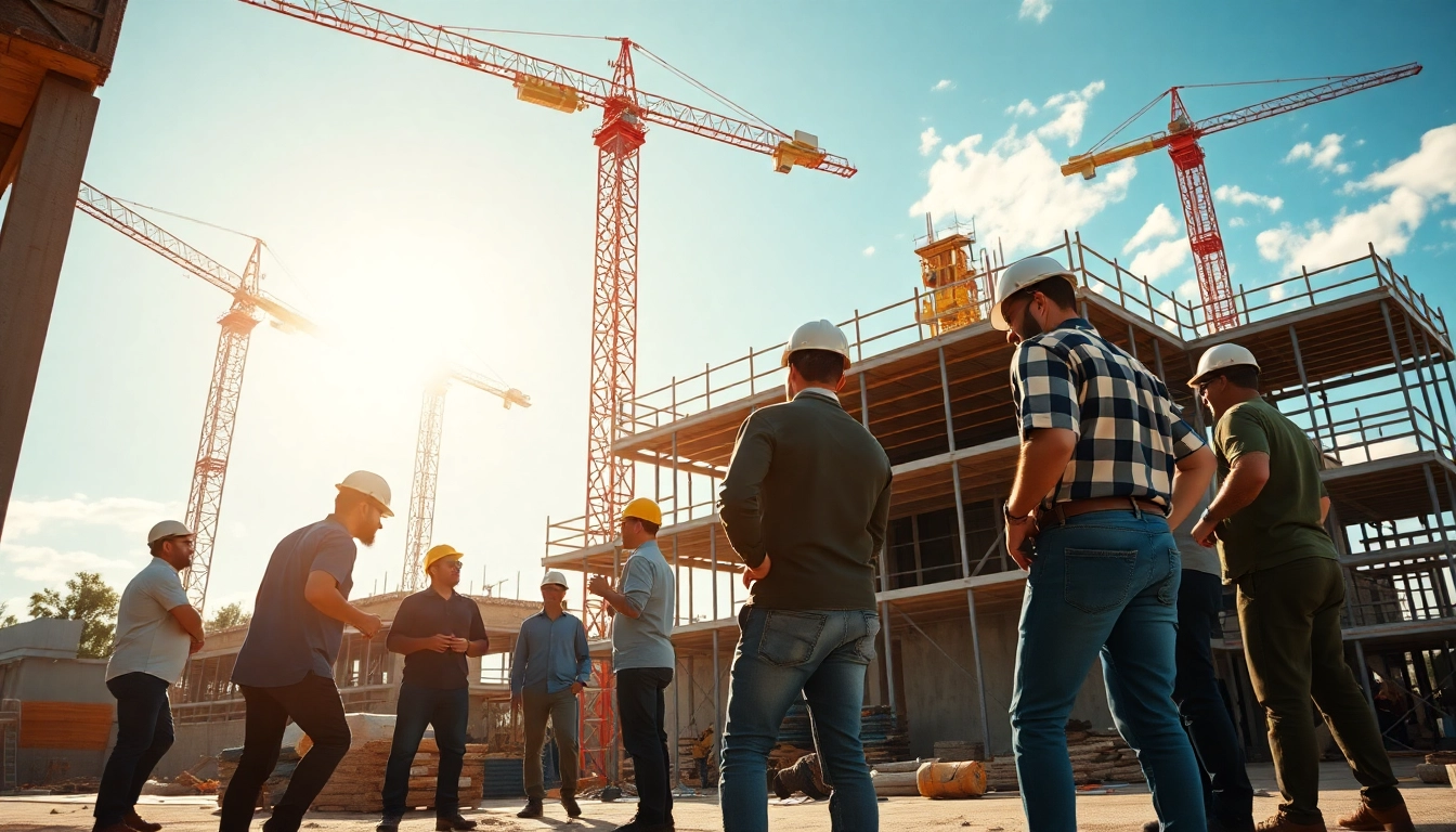 Carolina construction news highlights workers on a bustling construction site.