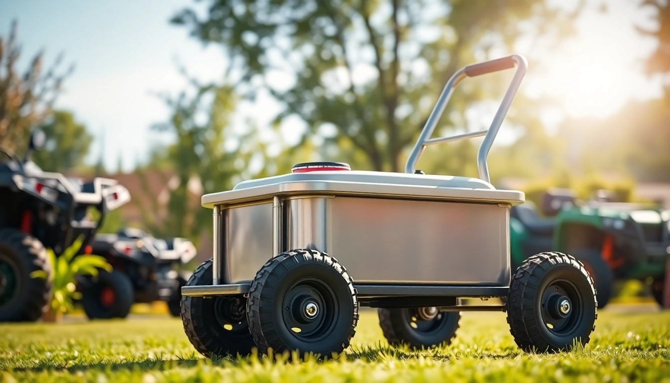 Use Fuel Caddy for safe fuel storage and transfer in outdoor environments.