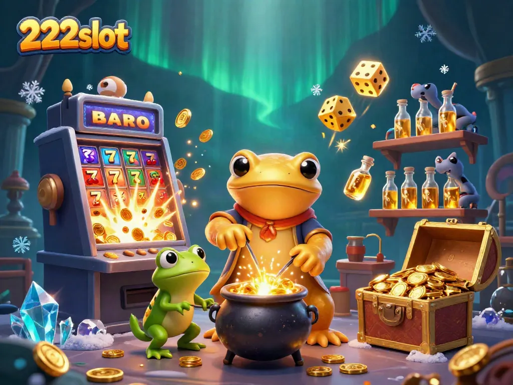 Permainan seru 222slot dengan slot mesin pemenang, koin emas, dan suasana kasino yang mengasyikkan.