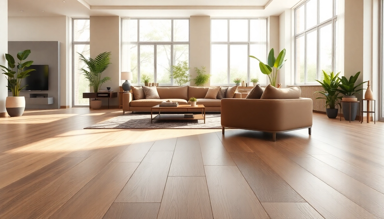 Enhance your space with quality vinyl flooring, showcasing modern interior design and sophisticated aesthetics.