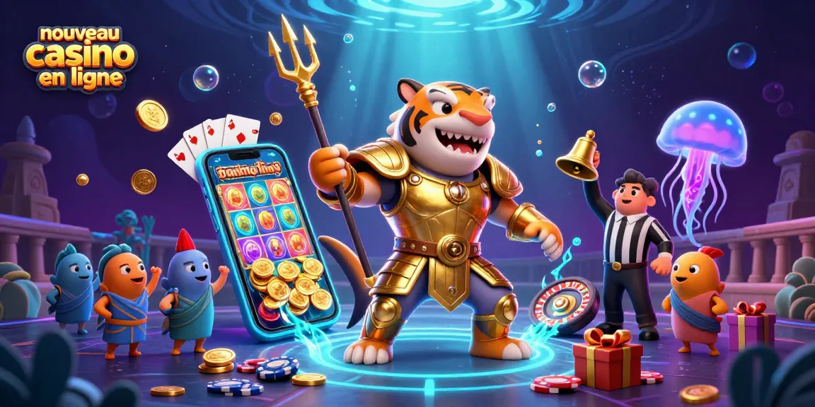 Rejoignez le nouveau casino en ligne en jouant avec un requin tigre gladiateur et des jeux dynamiques