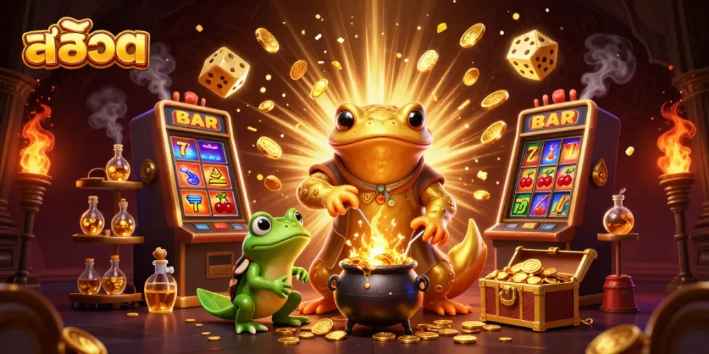 Spin the слот machine for thrilling wins with a golden salamander alchemist and magical elements!