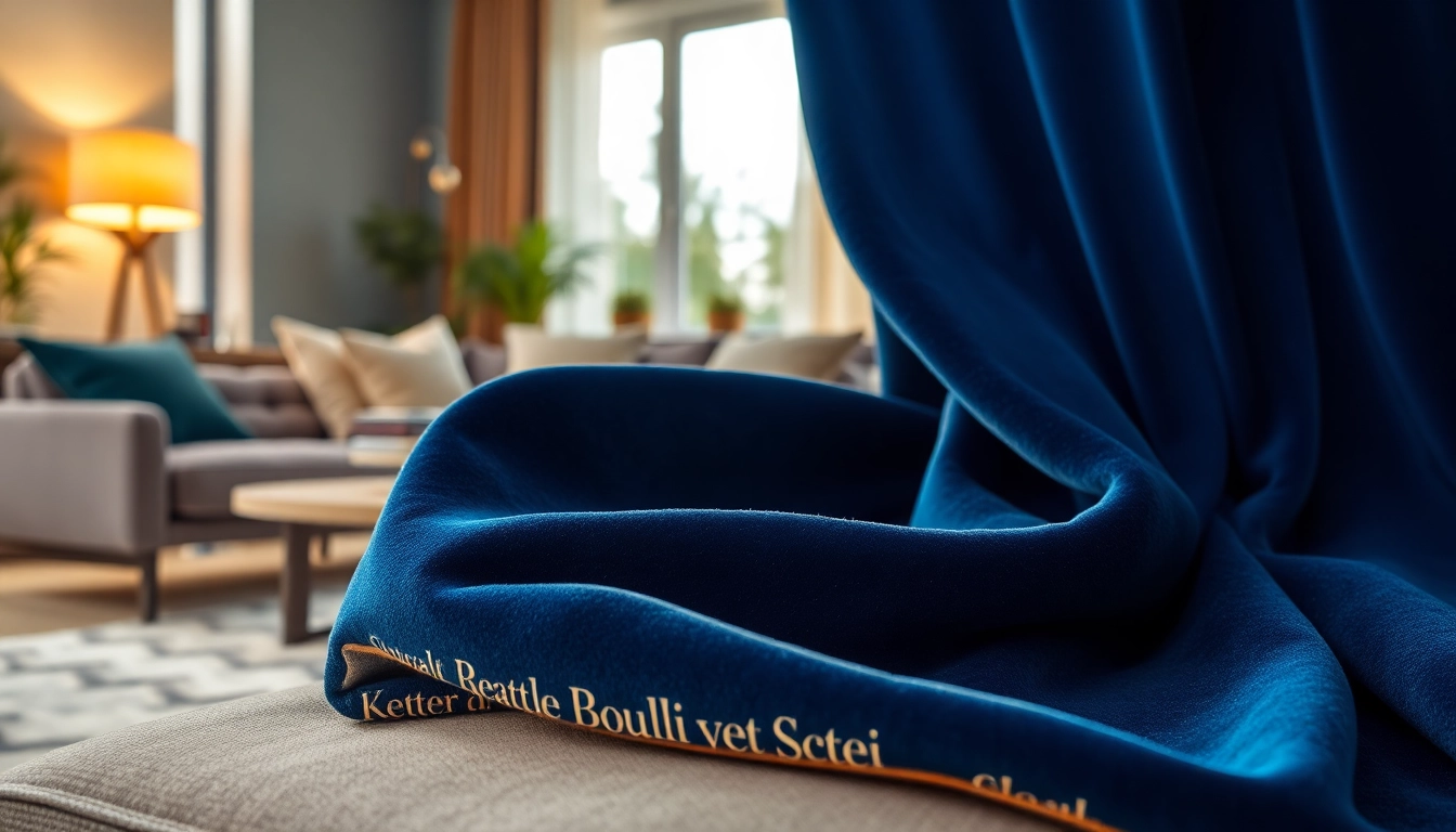 Stretch fluweel in een elegante woonkamer, met een warme sfeer en luxe uitstraling.