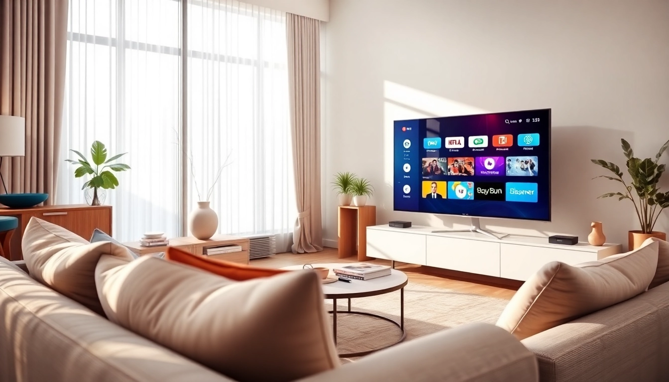 Experience seamless streaming with iron iptv displayed in a cozy living room setting.