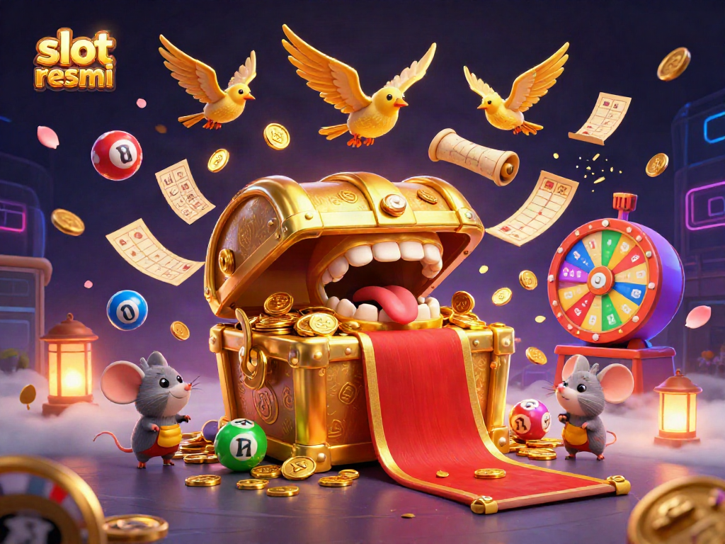 Engage with slot resmi showcasing dazzling casino excitement through vibrant illustrations and game elements.